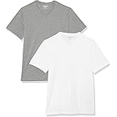Amazon Essentials Men's Short-Sleeve V-Neck T-Shirts, Pack of 2