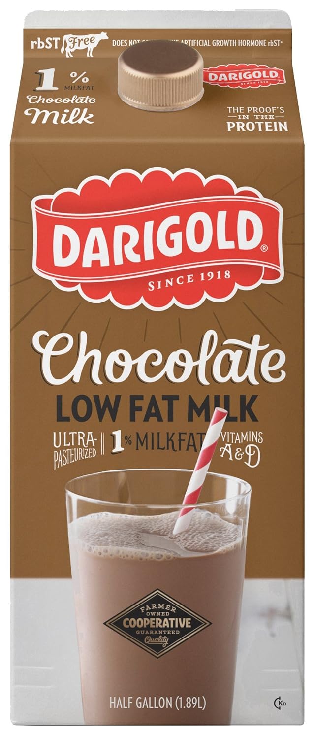 Darigold, 1 Low Fat Chocolate Milk, Ultra Pasteurized, Half Gallon, 64