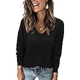 II ININ Women's Fall Sweater 2024 Long Sleeve Tops Fashion Outfits Trendy Casual V Neck Oversized Pullover Sweaters