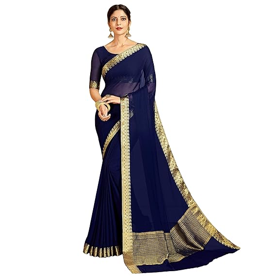 Shaily Chiffon Kanjeevaram Saree with blouse piece