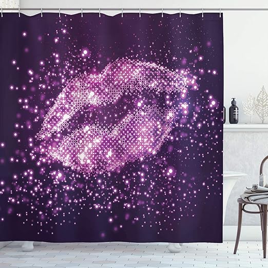 Amazon Com Purple Shower Curtain By Ambesonne Digital Trendy
