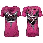 Archaic By Affliction Women's T-Shirt, Short Sleeve, Graphic Tee