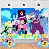 Steven Universe Birthday Party Supplies Backdrop 5x3 Cute Cartoon Movie Happy Birthday Background Photography Steven Party Decorations Banner Photo Booth Props