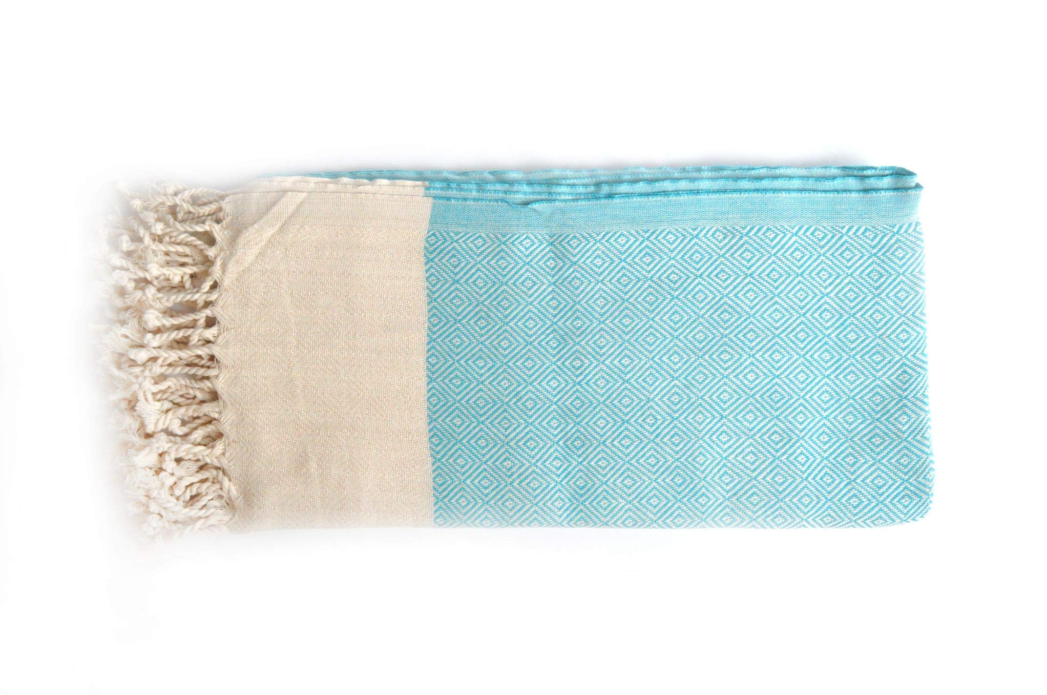 Bonamaison Cotton Pesthemal Lightweight, soft, and absorbent Beach and Bath Towel, 98 X 172 Cm - Manufactured in Turkey