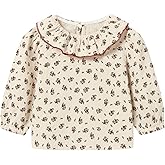 Seuyae Baby Girl Floral Blouse Ruffle Collar Long Sleeve Top for 12M-6X