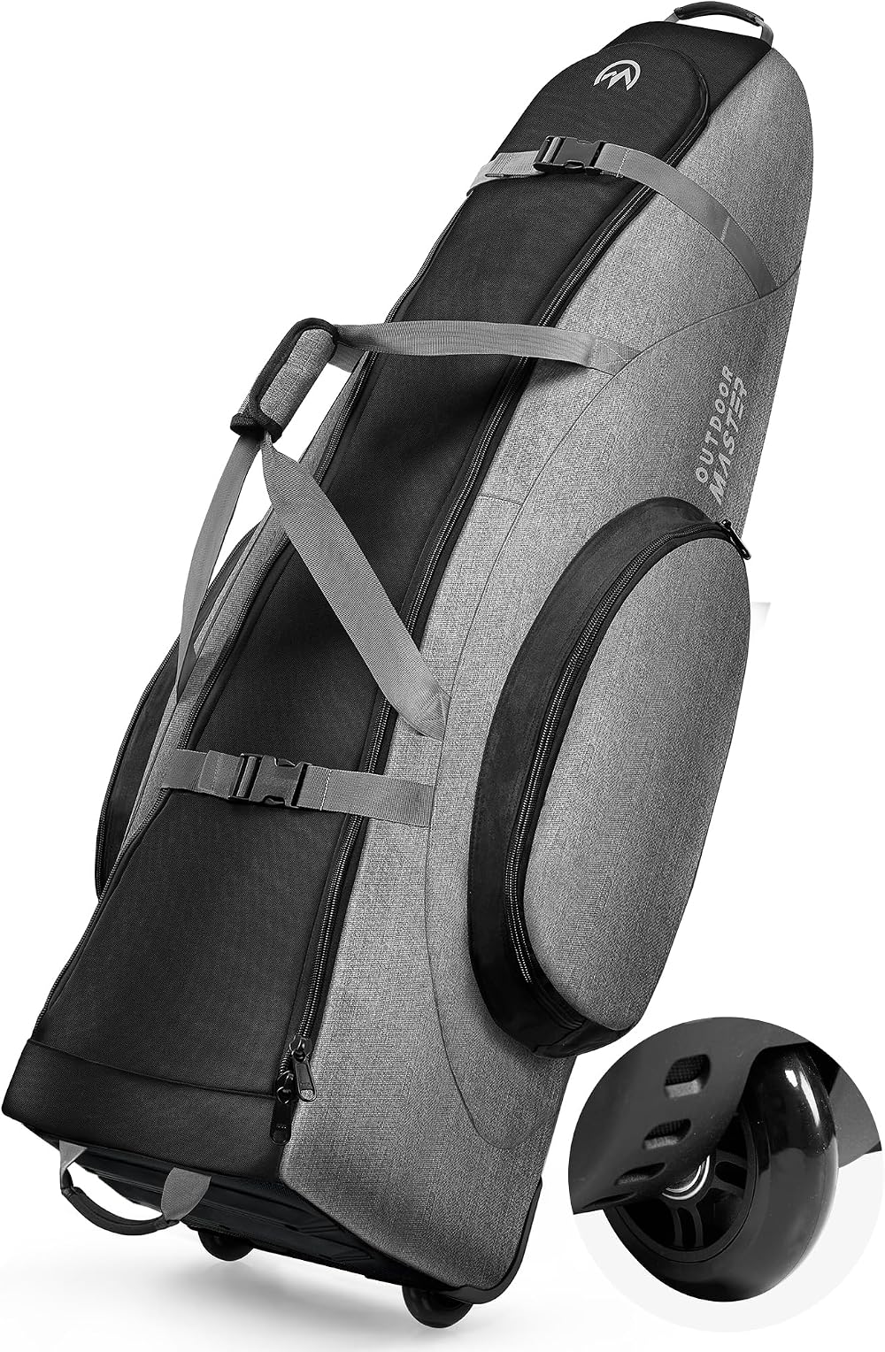 OutdoorMaster Padded Golf Travel Bag with Reinforced Wheels 900D Oxford
