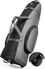 OutdoorMaster Padded Golf Travel Bag with Reinforced Wheels 900D Oxford