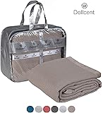 Dollcent 400 GSM 100% Combed Cotton Blanket– King Size Bed Blankets– Warm Soft All Season Breathable Light Weight Summer Blankets– Chevron Weave Home Decor Bed Blanket- Stone King Bed Cotton Blankets