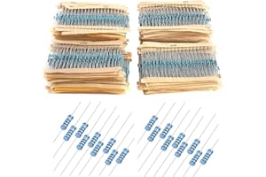 Hengzemei 3120pcs 156 Values Resistors Assortment Kit,1/4W 0.25 watt ±1% Metal Film Resistors Kit,1Ohm-10M Ohm for Radio, Ele