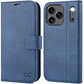 OCASE Compatible with iPhone 17 Pro Max Wallet Case, PU Leather Flip Folio Case with Card Holders RFID Blocking Kickstand [Shockproof TPU Inner Shell] Phone Cover 6.9 Inch 2025, Denim Blue