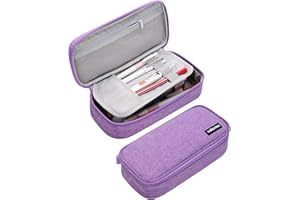 YOKUMA Pencil Case,Large Capacity Pencil Pouch,Aesthetic Zipper Pencil Box, Back to School Supplies for College Student Teen Adults,Travel Essentials,Electronic Cable Organize