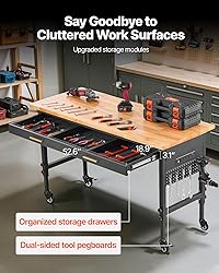 VEVOR Adjustable Workbench, 60-inch Garage