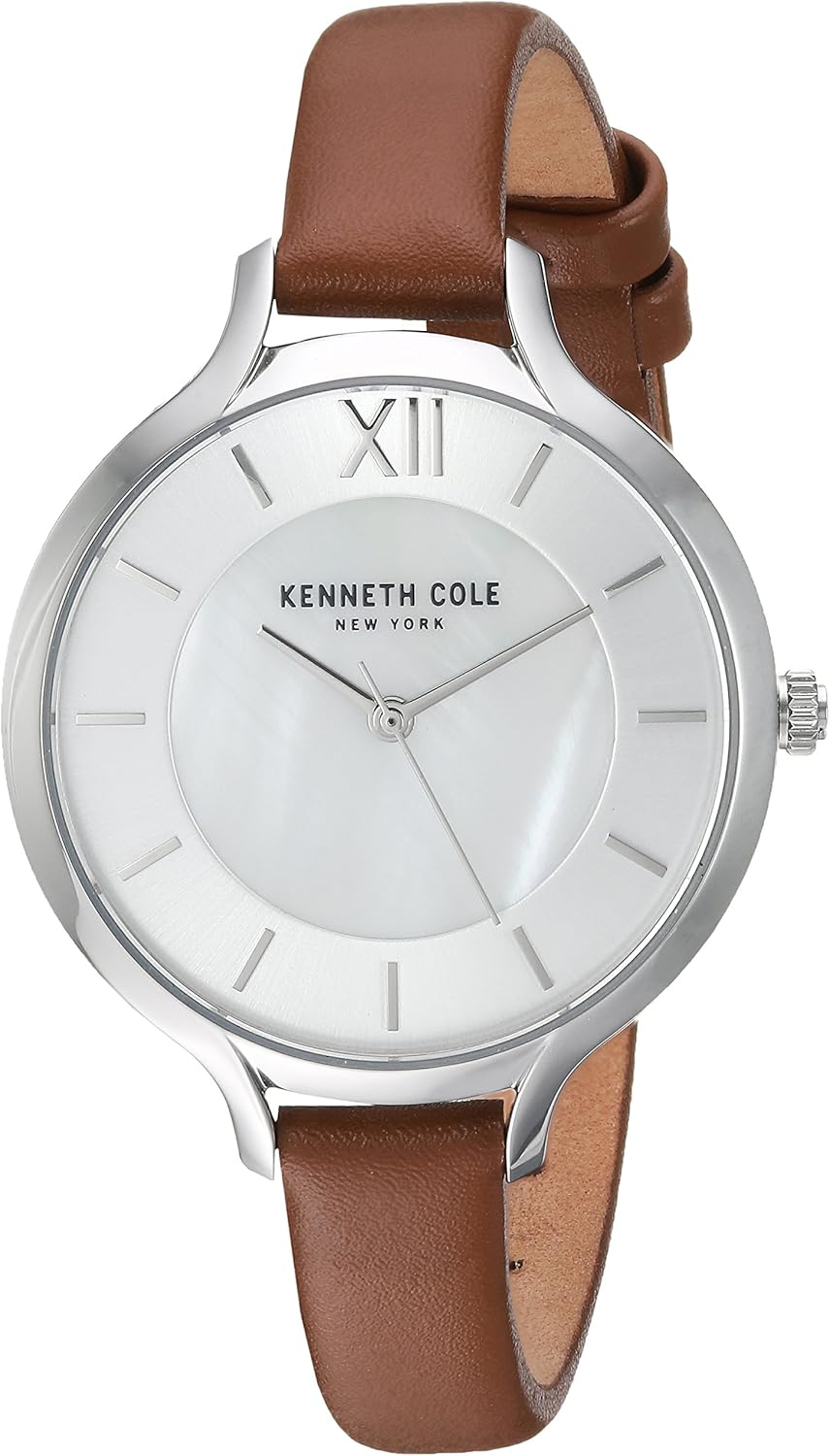 Cole Women's Silver Dial Genuine Leather Band Watch Kc15187005, Analog Display Buy
