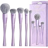 Jessup Makeup Brushes Face 5pcs, Premium Synthetic Make Up Brushes Set for Foundation Contour Blush Highlighter and Powder, Luxury Purple T514