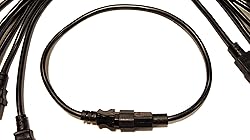 10 Pack of 2 Foot IEC 320 NEMA C13 C14 10A 18AWG AC