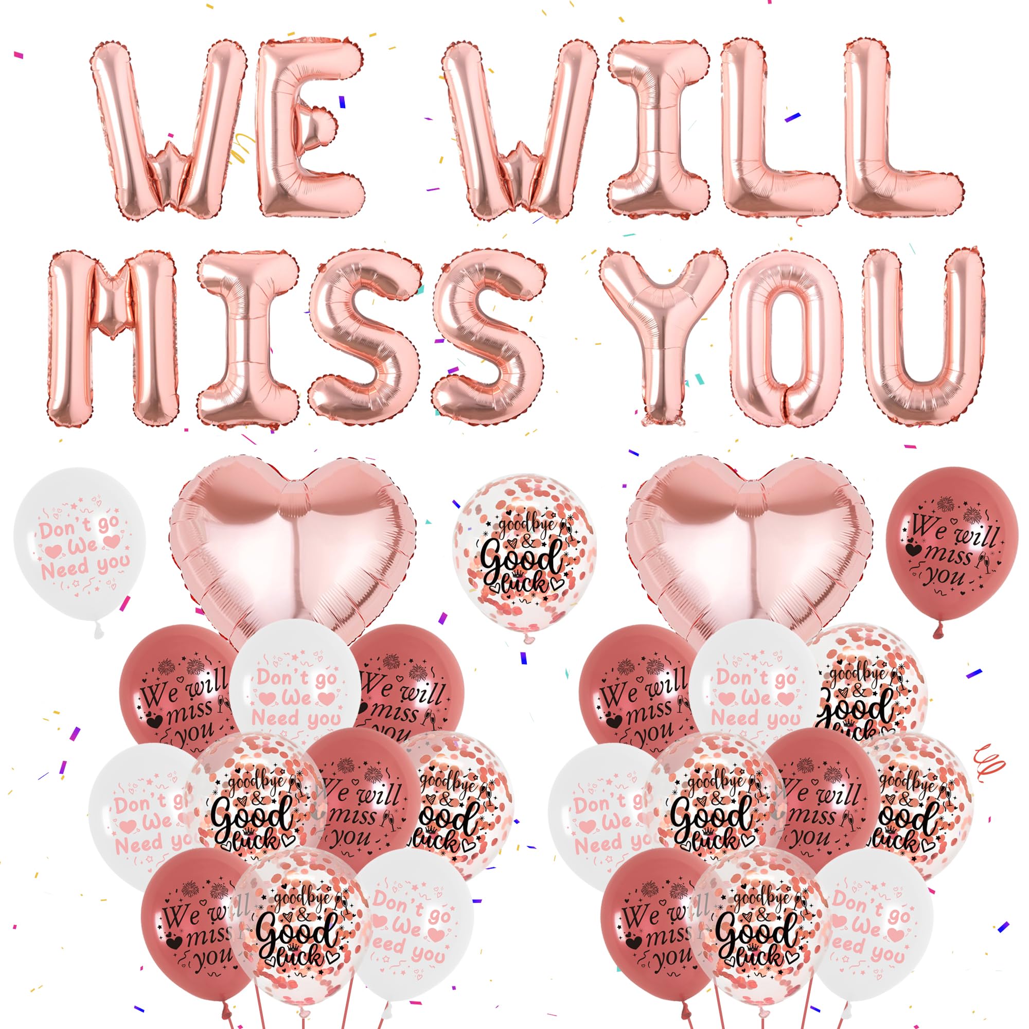 We Will Miss You Balloons - We Will Miss You Decorations, Office Work Retirement Party Decorations Leaving Party Supplies Farewell Party Decorations