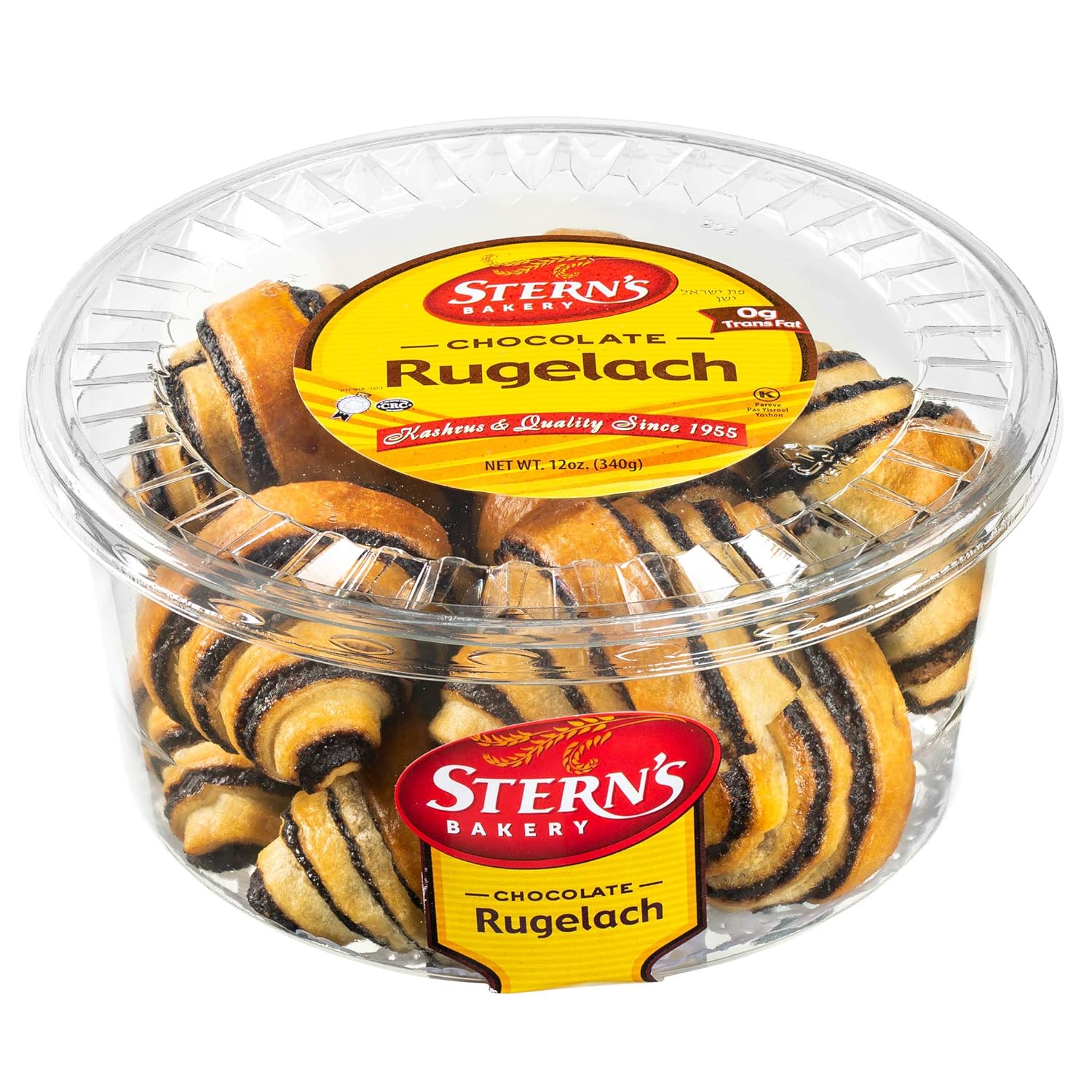 Rugelach Pastries | Chocolate Croissant Chocolate Babka Bread | Breakfast Pastry | Dairy Nut & Soy Free | Preservative Free | Unique for Holidays & Birthdays | 12 oz Stern’s Bakery