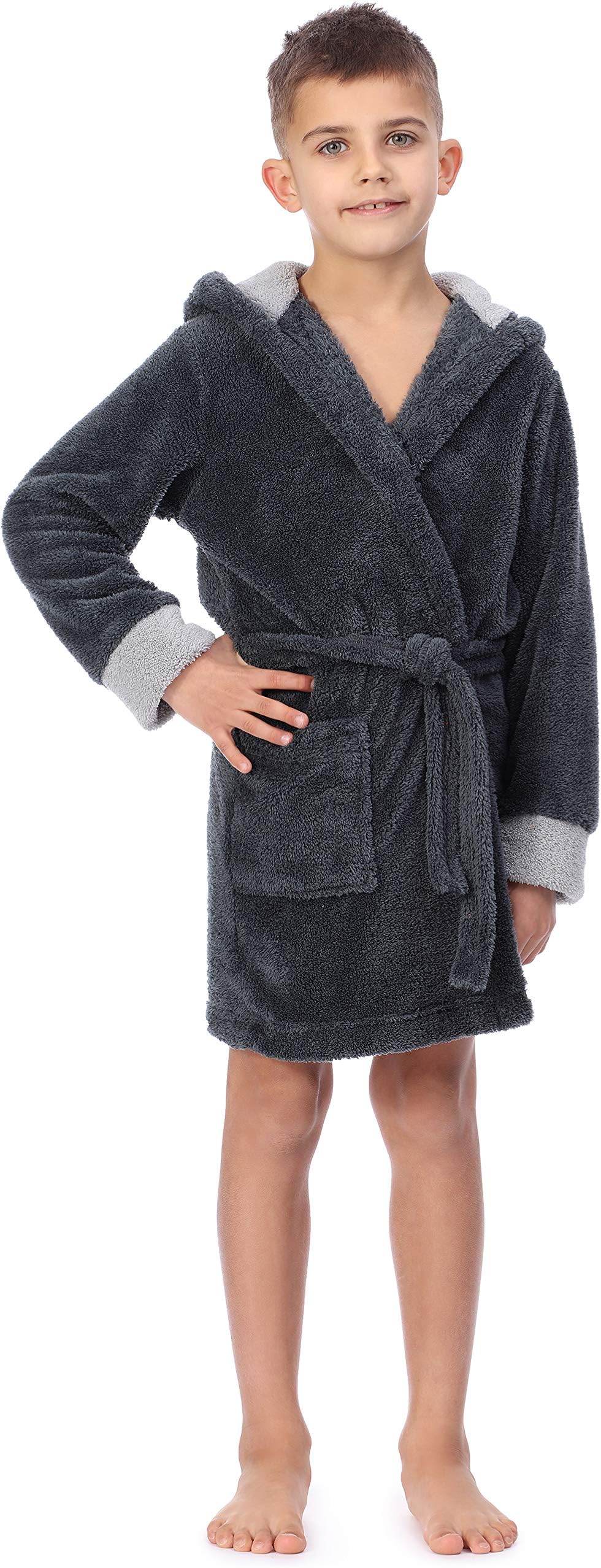 Soft Bathrobe with Hood for Girls and Boys Kids