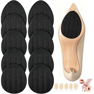 5 Pairs Black Non-Slip Shoe Pads Sole Protectors Adhesive | High Heels Anti-Slip Shoe Grips, Non-Skid Sole Protector for Stil