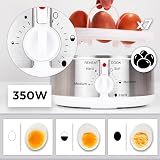 Duronic EB35 WE Electric Egg Boiler 7 Eggs 350W Steamer Omelette Maker view 3