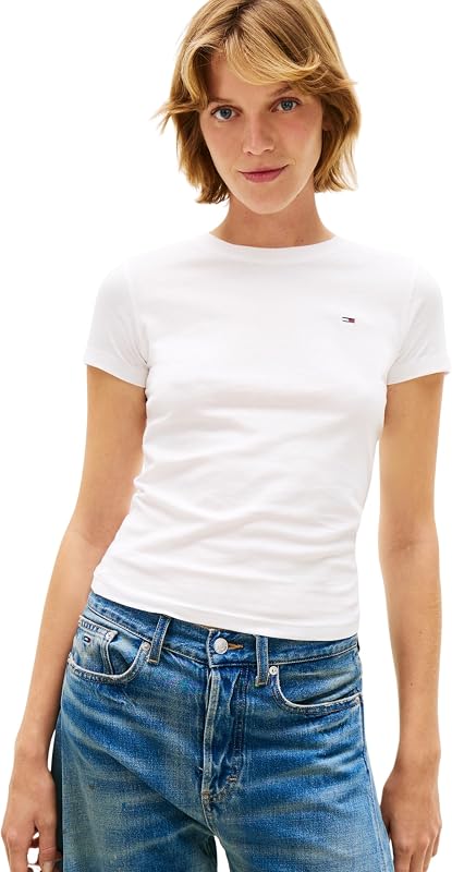 Damen 3er Pack T-Shirts Kurzarm Set mit Rundhalsausschnitt, Blau (Black/Ecru/Gulf Sand), S