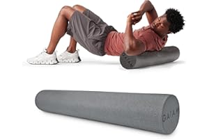 Gaiam Restore Foam Roller for Muscle Massage - Deep Tissue Muscle Massager for Sore Muscles & Stimulation - Total Body Pain Relief, Back, Neck, Foot, Calf, Leg, Arm (18 Inch and 36 Inch)