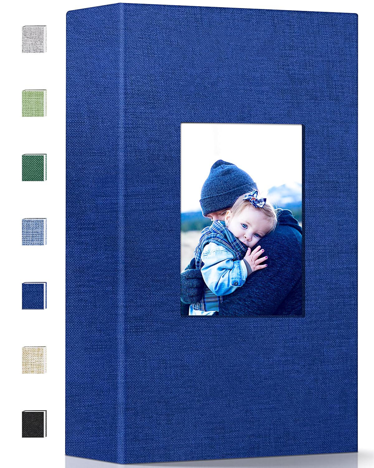 Popotop Photo Album 4x6-100 Photos Photo Books with 100 Vertical Pockets,Linen Cover Albums for Family Wedding Anniversary Baby Vacation Pictures