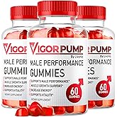 (3 Pack) Vigor Pump Gummies - Vigorr Pump Male, Advanced 2025 Formula, VigorGummies for Men, 180 Gummies for 3 Months