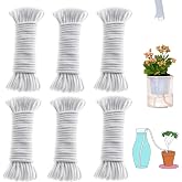 ORIMERC 300 feet 1/4 inch Self Watering Capillary Wick Cord Vacation Plant Sitter DIY Hydroponic Wicking Rope Seeds Start Pla