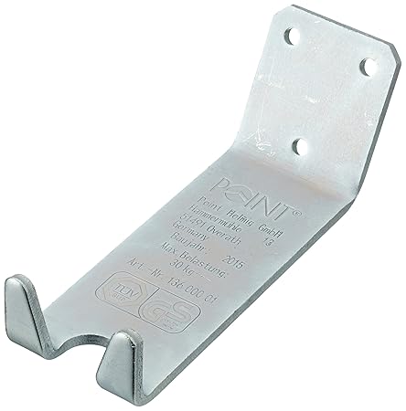 Point Fahrrad-Wandhalter Pedalaufhängung inkl. Befestigungsmaterial, silber, 30 kg