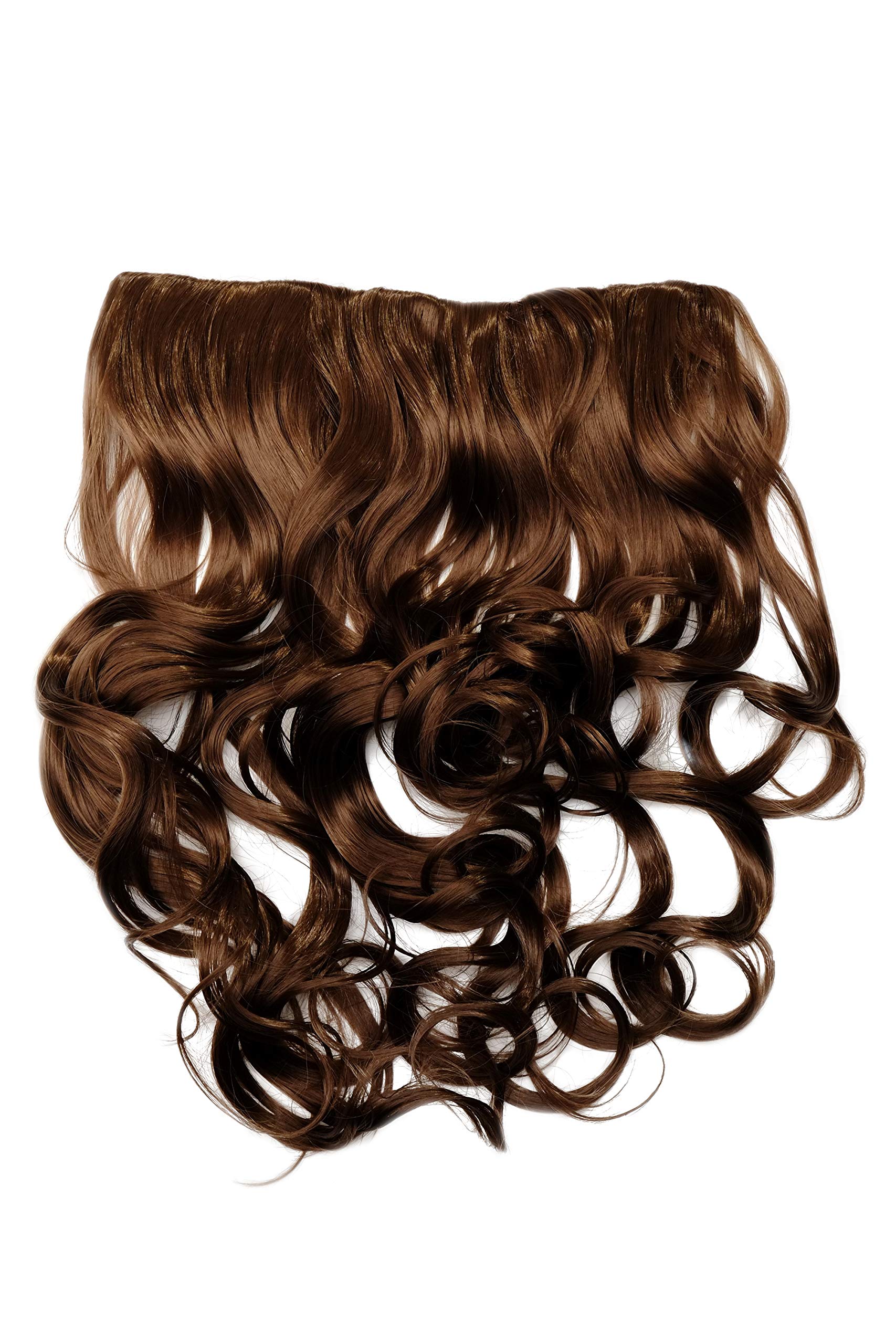WIG ME UP - WH5008-180C-12/26 Hairpiece Halfwig (half wig) 5 micro clip Clip-In Extension heat resistant long curled curls light brown blond mix