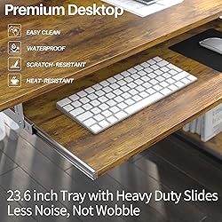 HYPIGO Computer Desk with Keyboard Tray and 2