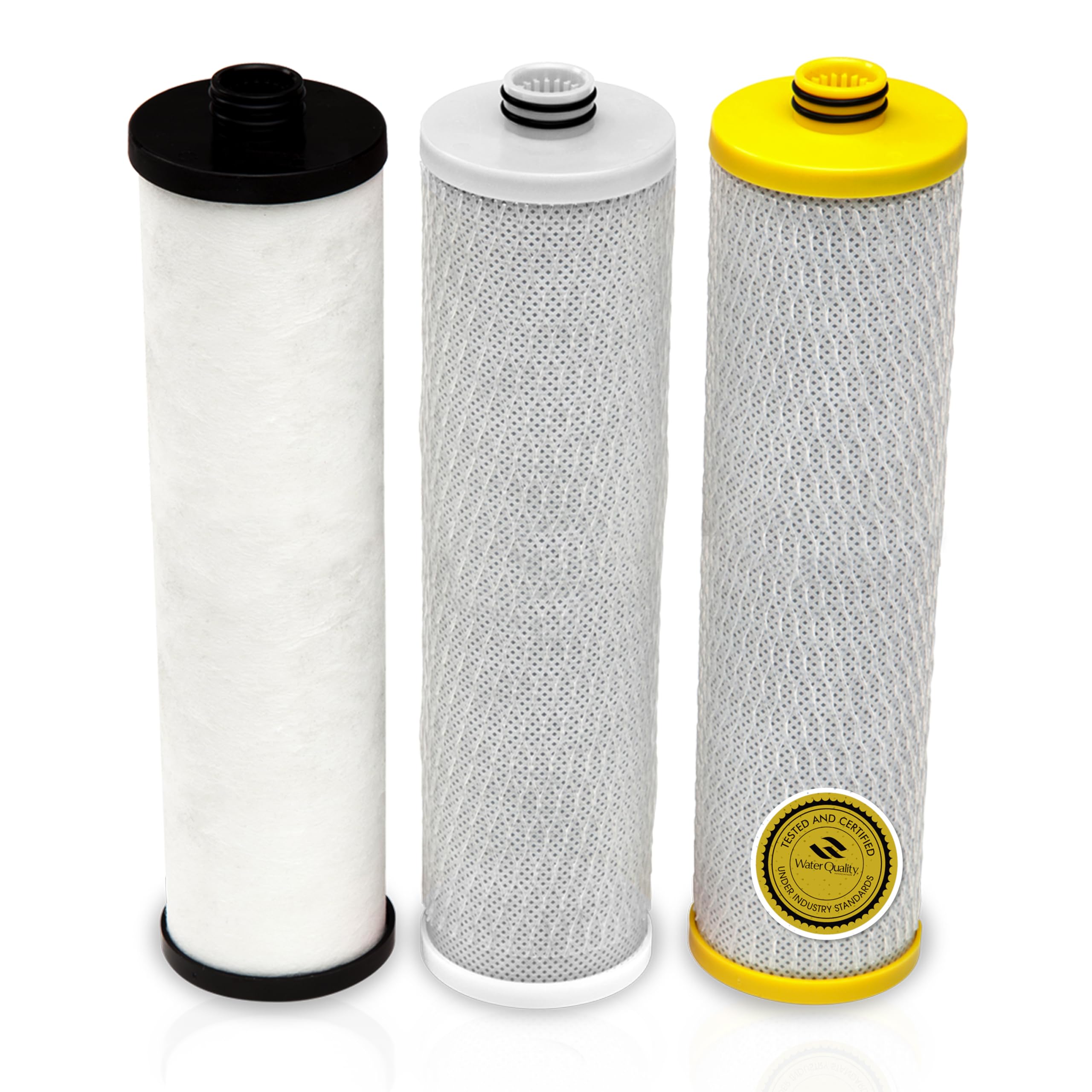 Photo 1 of Aquasana Replacement Filter Cartridges | Fit Claryum 3-Stage Max Flow Under Sink Water Filter | WQA Certified to Reduce Up to 99.99% of PFAS, Microplastics, Lead & Chlorine | AQ-5300+R | AQ-C3M-R