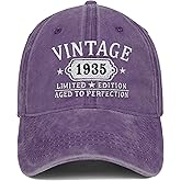 Birthday Gifts for Men Women, Personalized 21st/30th/40th/50th/60th ...90th Birthday Gifts, Vintage Baseball Hat