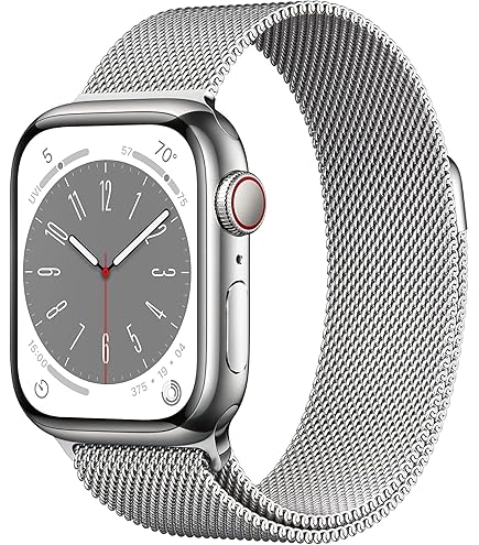 Amazon.com: Apple Watch Series 8 [GPS + Cellular, 45mm] - Silver