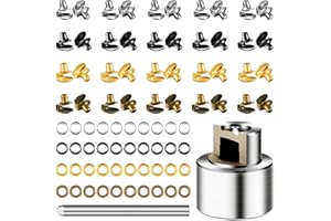 HOTOP 40 Sets Boots Hook Lace Buckles Speed Eyelets Hooks for Boots Shoelace Hooks for Camp Hike Climb (Silver, Black, Gold, Bronze)