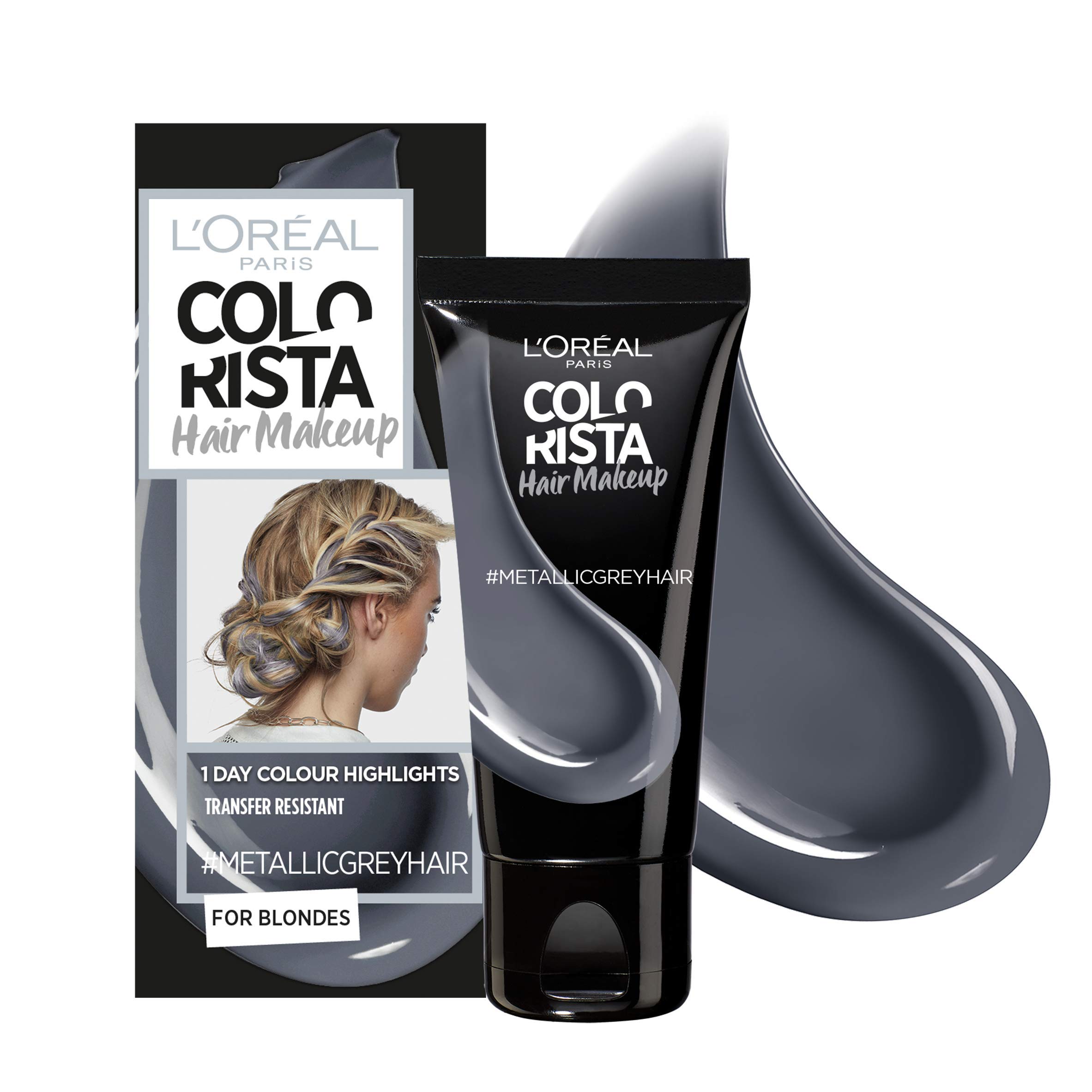 L'Oreal Colorista Hair Makeup Metallic Grey Blonde Temporary Hair Colour 30ml