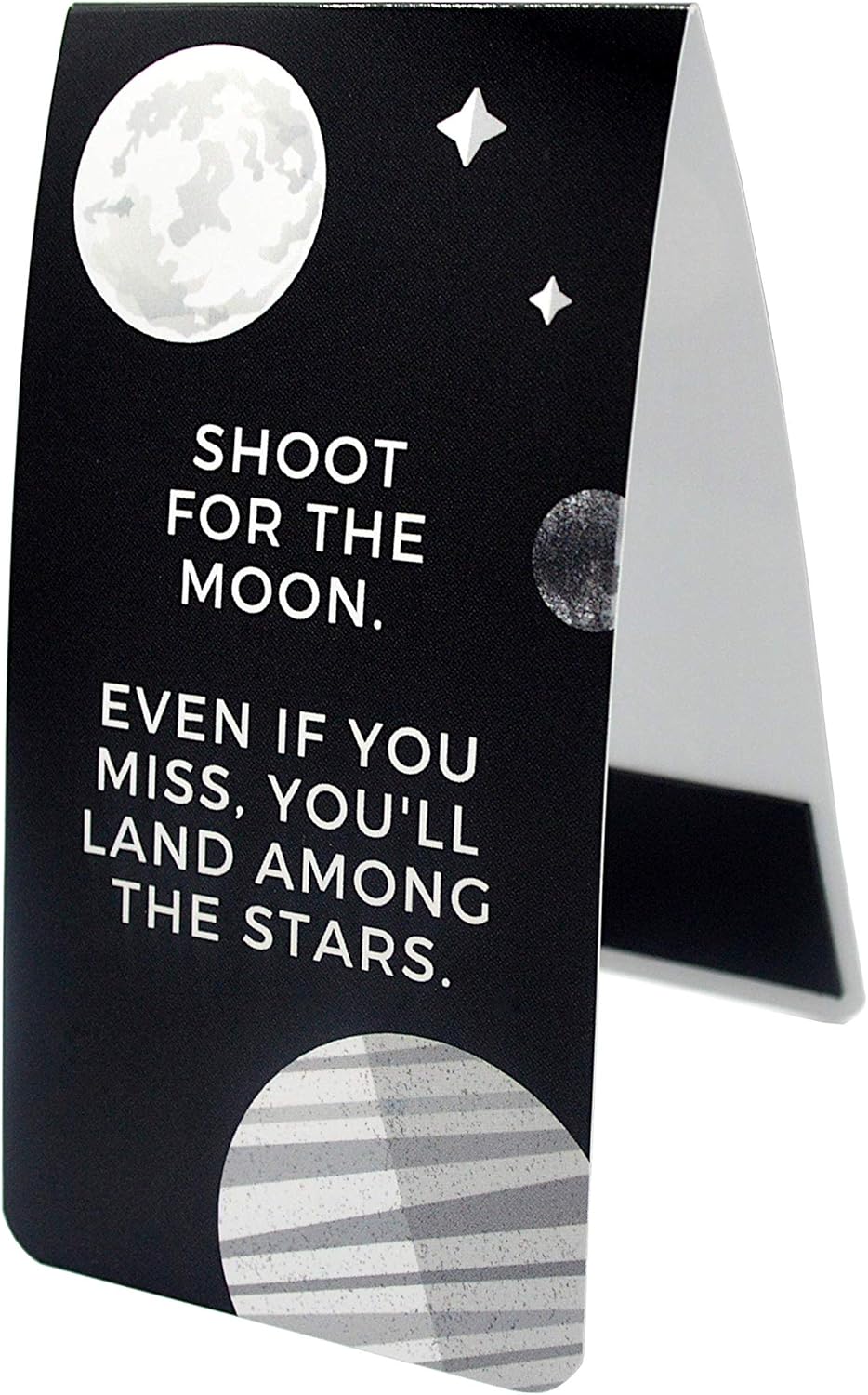 Readerly Magnetic 'Shoot for The Moon' Bookmark - Literary Gift for Readers & Book Lovers, Black - Image 3