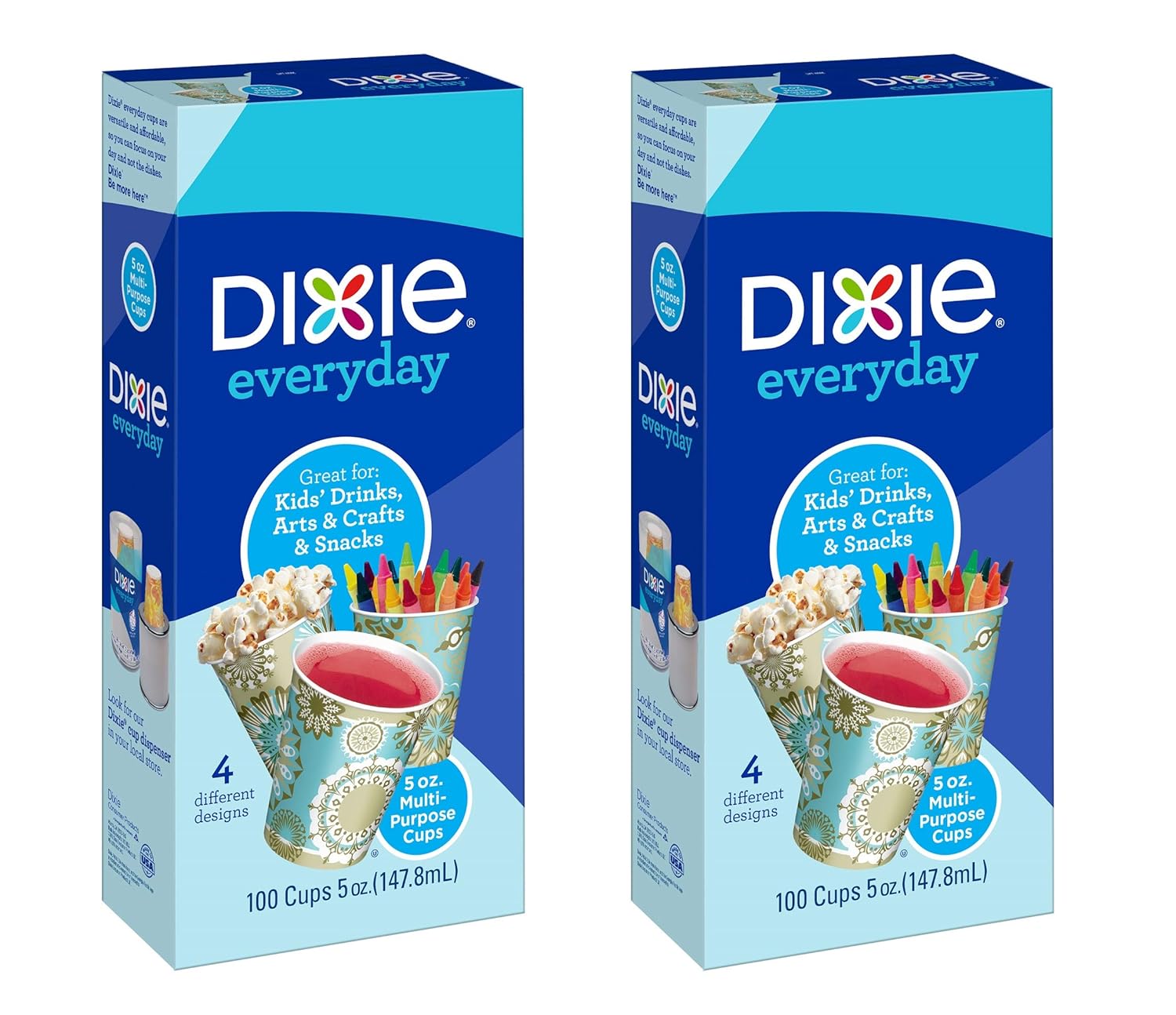 Dixie Bath Cups, Prints - 5 oz - 100 ct - 2 pk