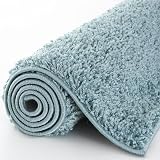 THE RUGS Shaggy Living Room Rug 200x290 cm Duckegg Blue 30 mm Thick view 4