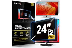 VINTEZ [2 Pack] 24 Inch 16:9 Computer Privacy Screen Filter for Widescreen Monitor and Laptop - Anti-Glare - Anti-Scratch Protector Film - Data Confidentiality Shield [2 Pack]