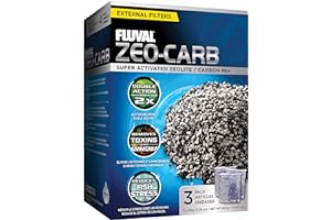 Fluval Zeo-Carb, Chemical Filter Media for Freshwater Aquariums, 150-gram Nylon Bags, A1490 , White, All Breed Sizes, pack of 1 (3 count)