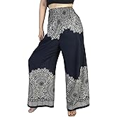 Boho Pants Palazzo Pants for Women with Pockets| Wide Leg high Waisted Flowy Pants for Women | Summer, Cruise, Vacation