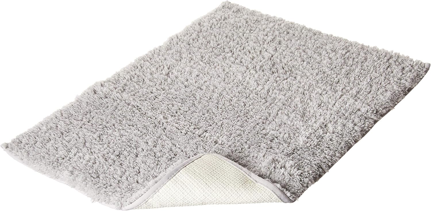 Basics Performance Bath Rug, 17" x 24", Soft Silver: Home & Kitchen