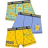 Pokemon Underwear 3 Pack, Pikachu Boxers For Boys, Cotton Kids Underwear