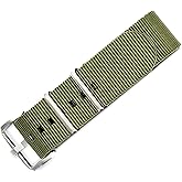BluShark, Original Collection Military-Style Waterproof Watch Strap, Fits All Timepiece Brands, Durable Nylon Wristwatch Accessories with Stainless Steel Buckle - 18mm, 20mm, 22mm & 24mm Watch Bands