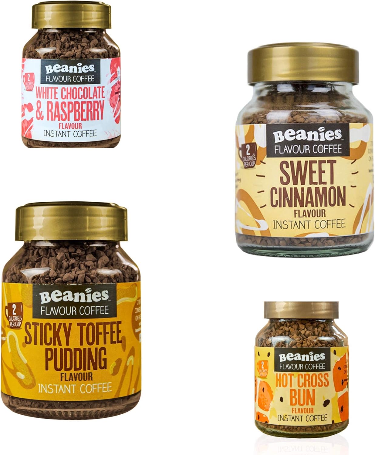 Beanies Instant Flavoured Coffee 4 Jars Trio 1 Amazon.co.uk Grocery