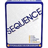 Sequence in a Tin - Five-in-a-Row Fun for Everyone by Jax, White, 2-12 Players