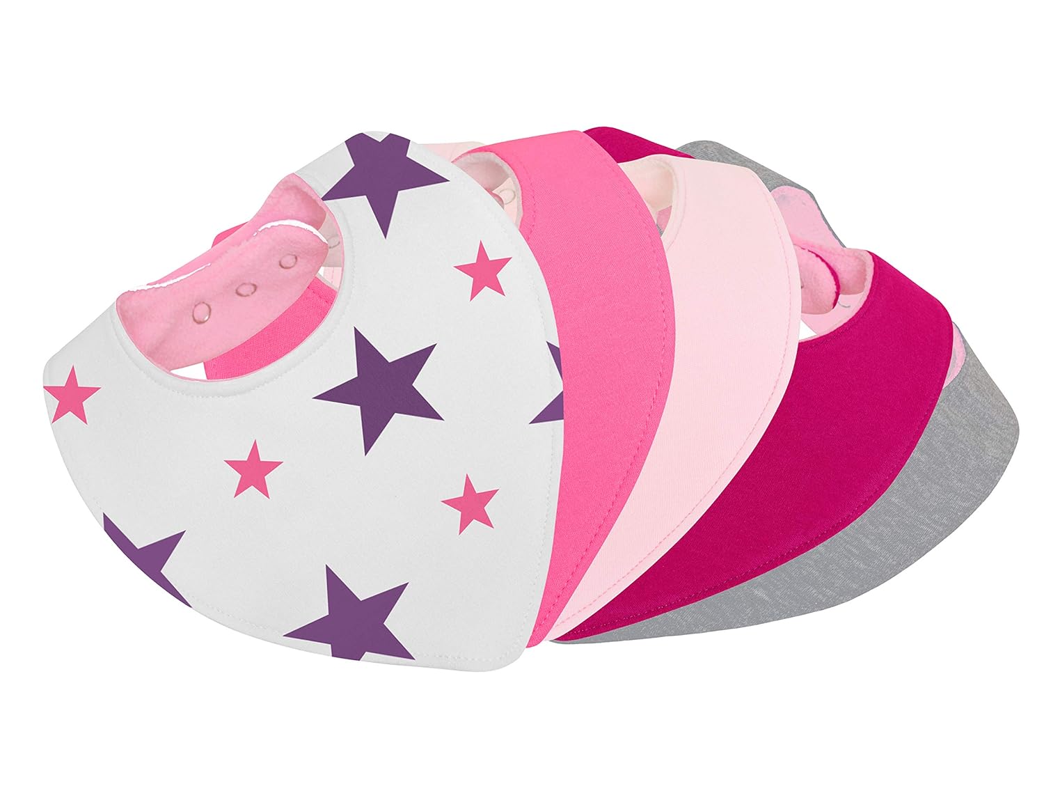 Bavette S Enfant S Dentition Bavoir Bandana Bebe Fille Lot De 5 Mixte Uni Rose Violet Avec Motif Nouveau Ne 1 Mois A 2 3 4 An S Pression Double Coton Eponge Et Polaire Triangle Le