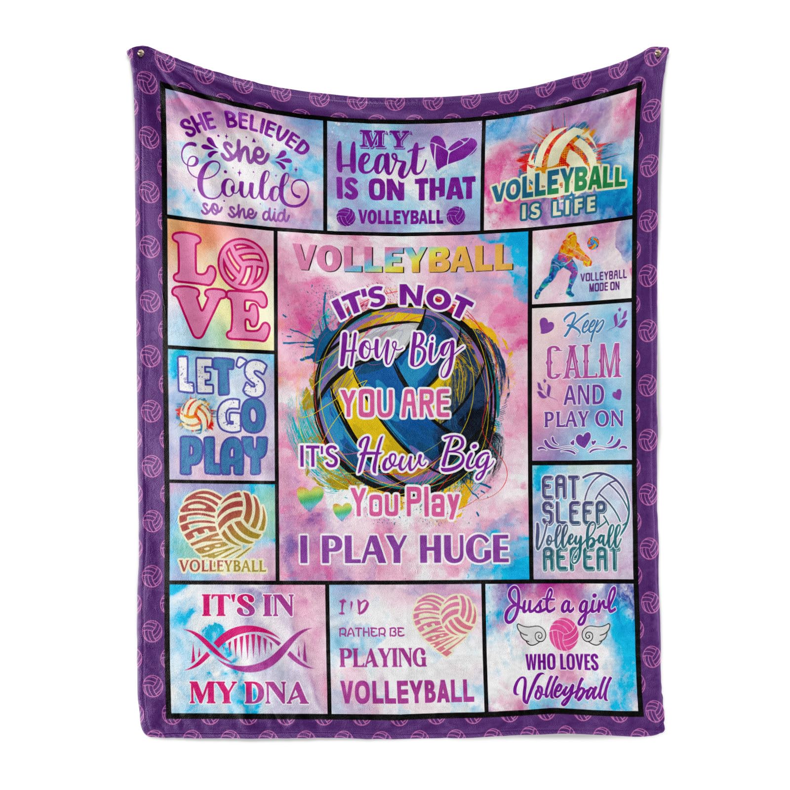 Volleyball Blanket Volleyball Gifts for Girls, Flannel Soft Warm Plush Sport Volleyball Throw Blanket for Girls Boys Teens Kids Volleyball Lovers All Season Couch Sofa Bed Living Room Decor 50"x60"
